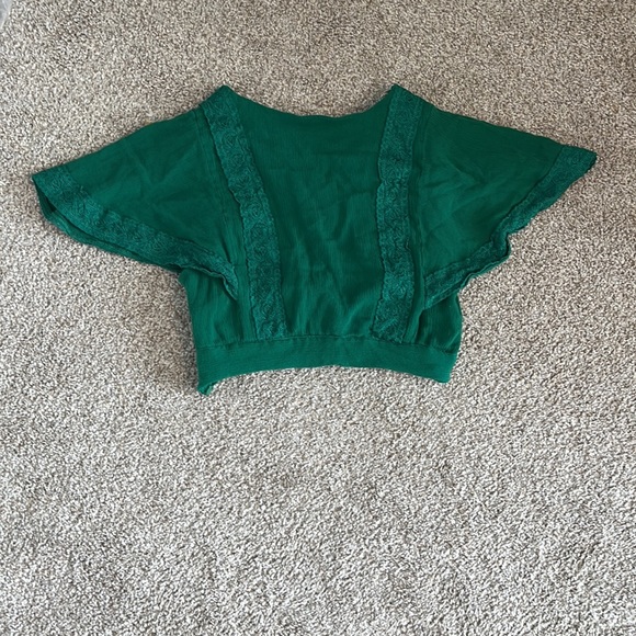 Green Crop Top - Picture 2 of 3